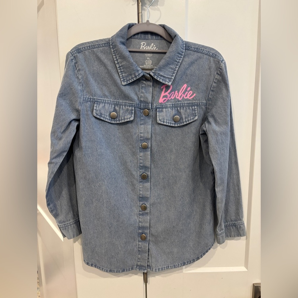 Barbie Kids Denim Shirt. Together We Shine. Size XL